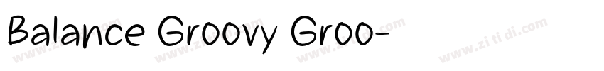 Balance Groovy Groo字体转换